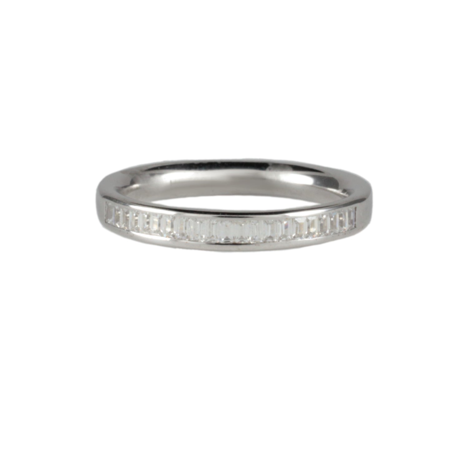 Platinum Eternity Art Deco Style Ring 0.33ct Baguette Cut Diamonds