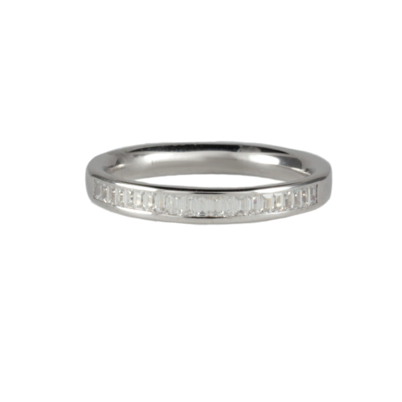 Platinum Eternity Art Deco Style Ring 0.33ct Baguette Cut Diamonds