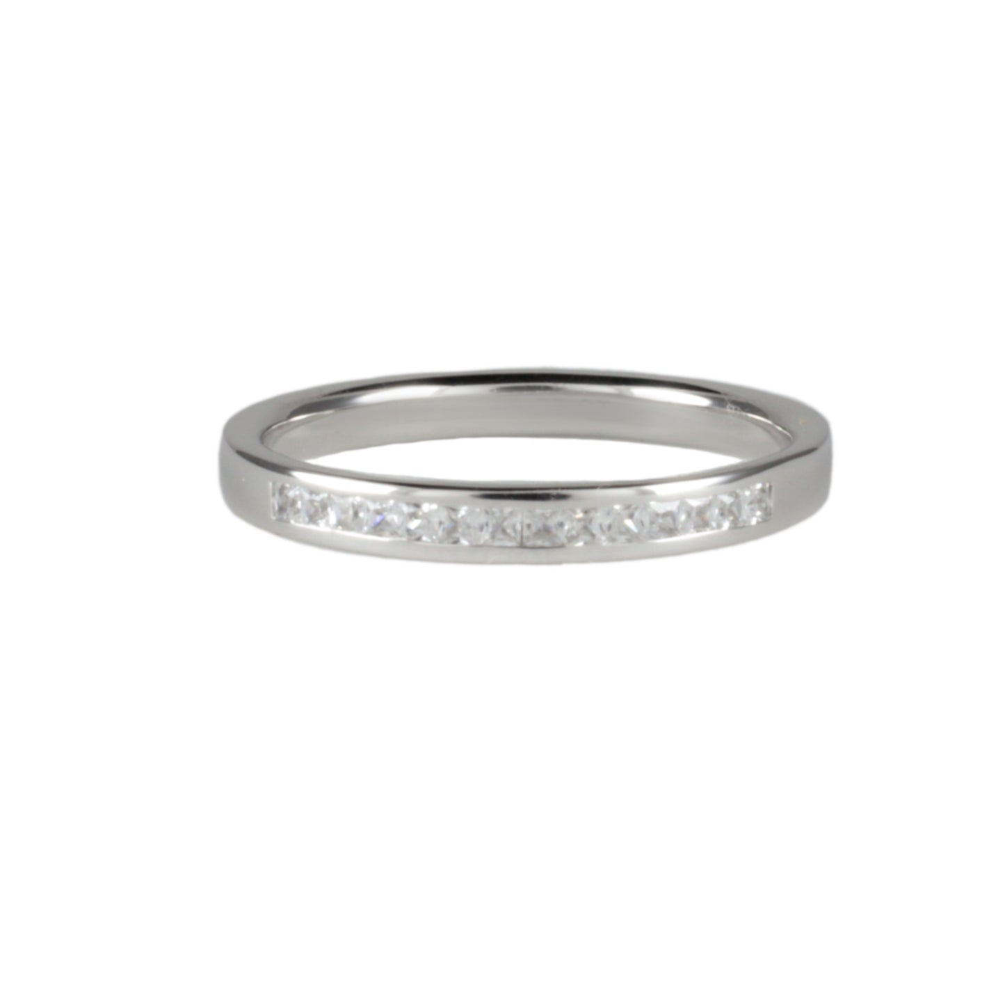 Platinum Eternity Ring with 0.20ct Princess Cut Diamonds