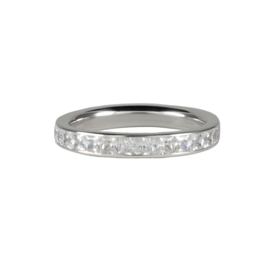 Platinum Half Eternity 1.00ct Ring Princess Cut Diamonds