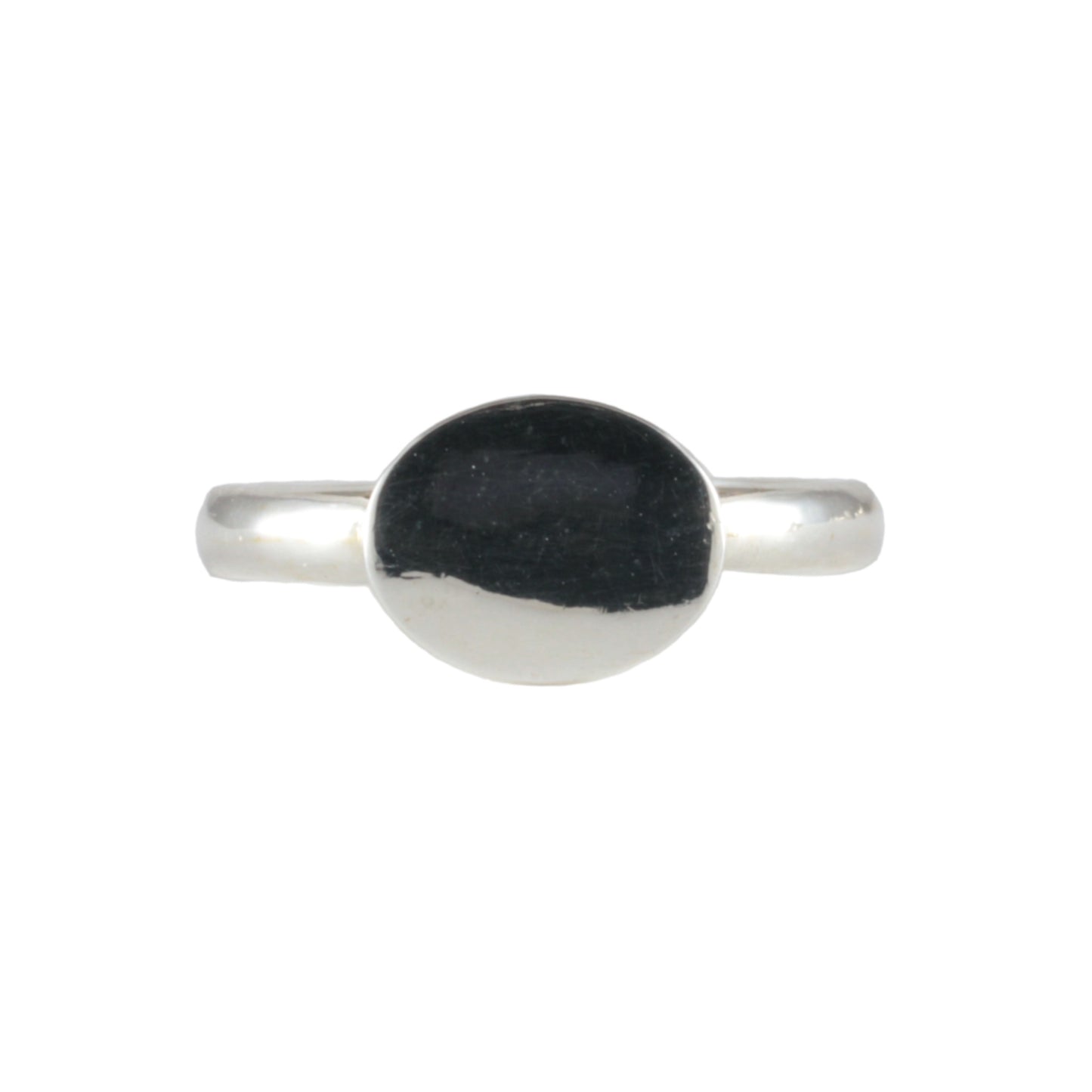 Oval Landscape Stacking Ring in Silver