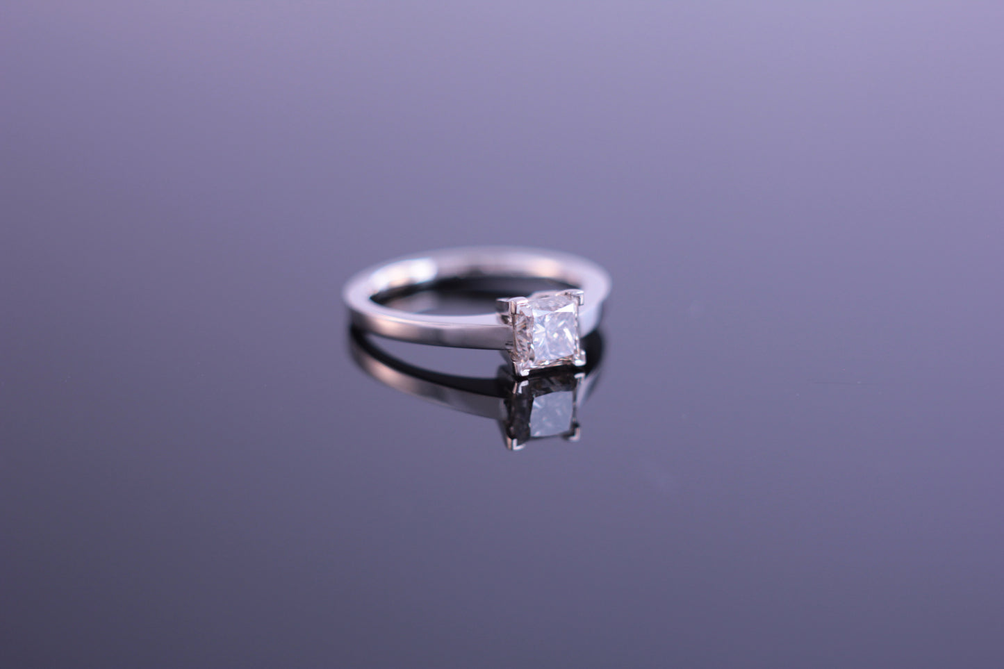 1.06ct Champagne Princess Cut Diamond Engagement Ring with Box Claws