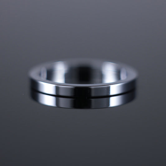 2mm Flat Wedding Band 18ct White Gold