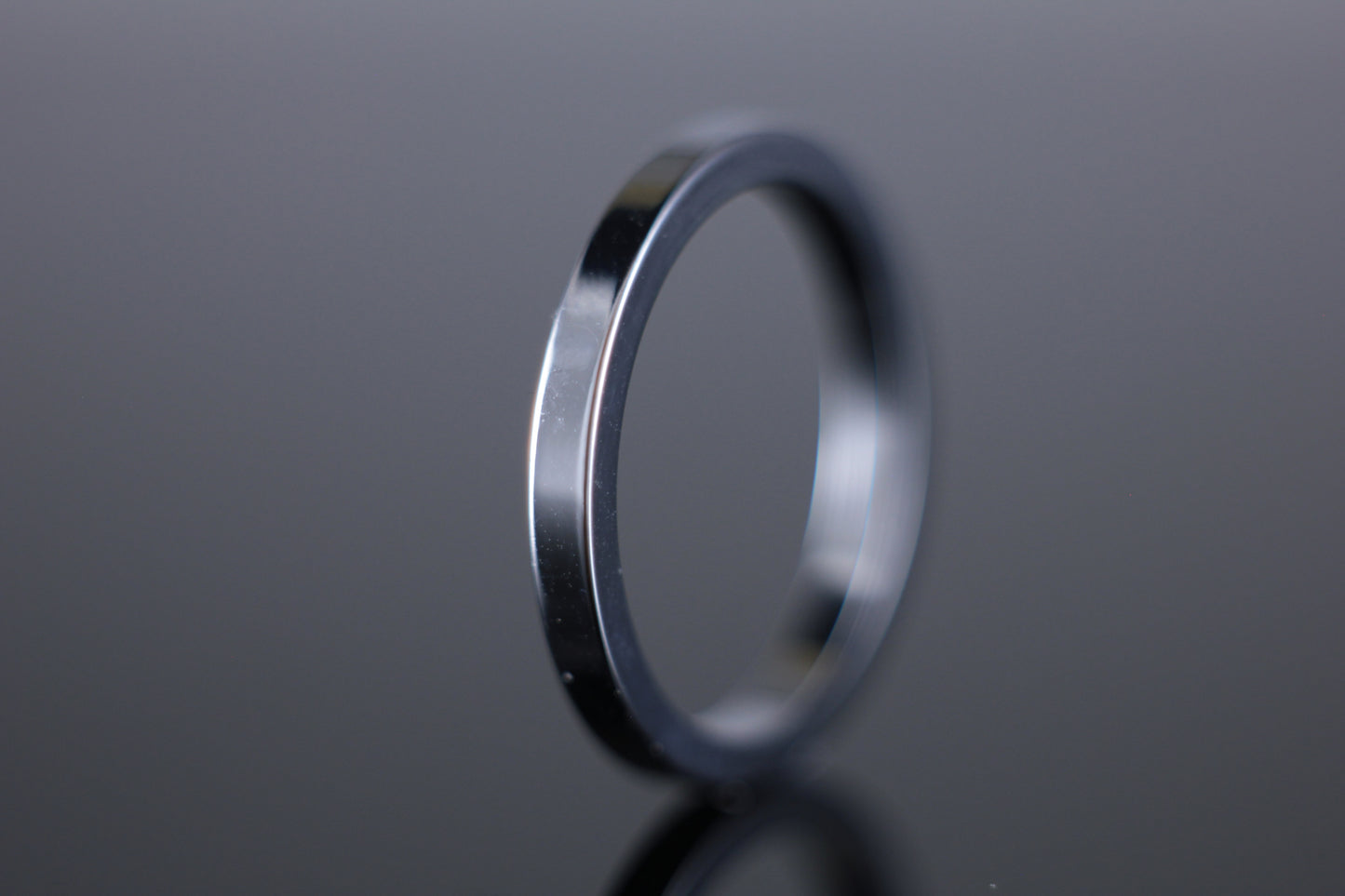 2mm Flat Wedding Band 18ct White Gold
