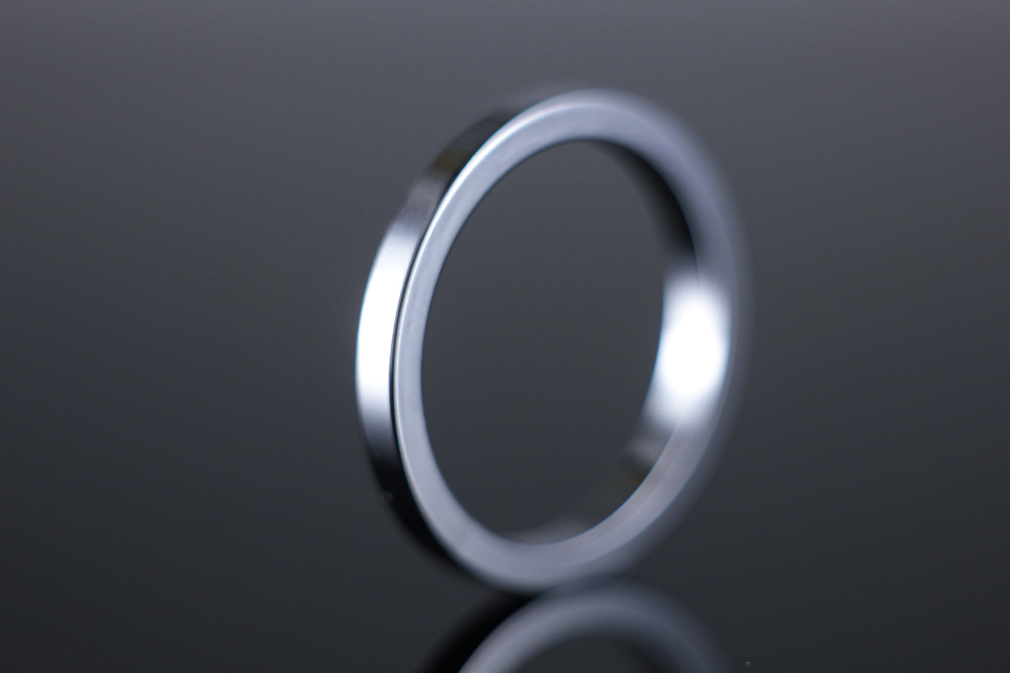 2mm Flat Wedding Band 18ct White Gold