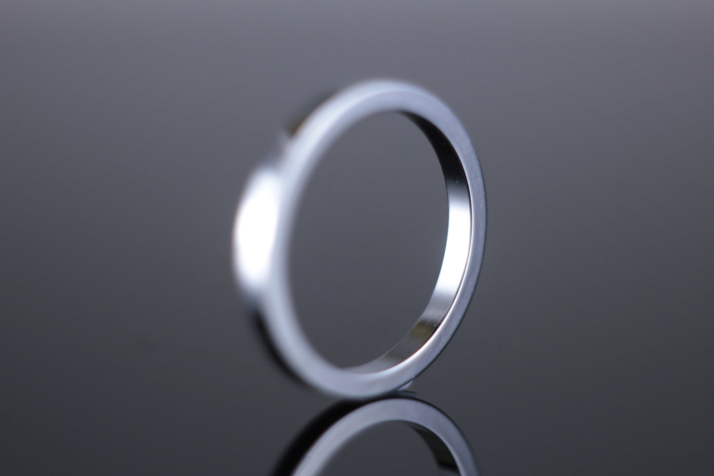 2mm Flat Wedding Band 18ct White Gold