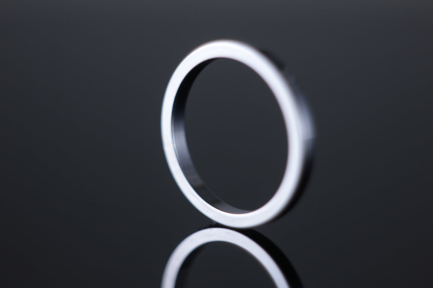 2mm Flat Wedding Band 18ct White Gold