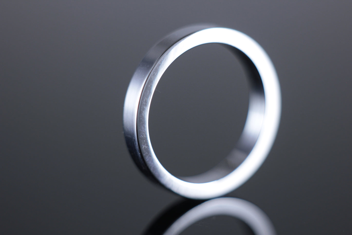 3mm Flat Wedding Band in 18ct White Gold