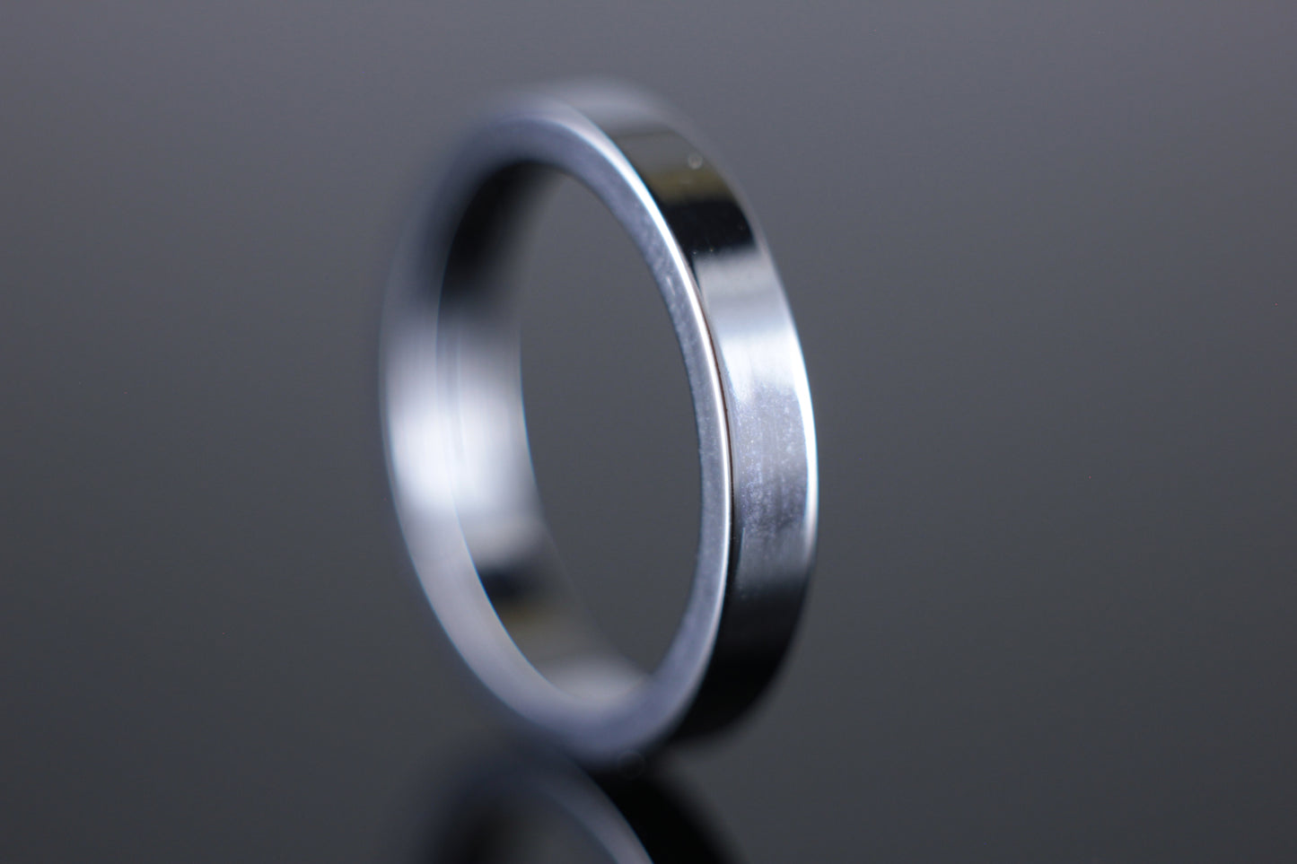 3mm Flat Wedding Band in 18ct White Gold