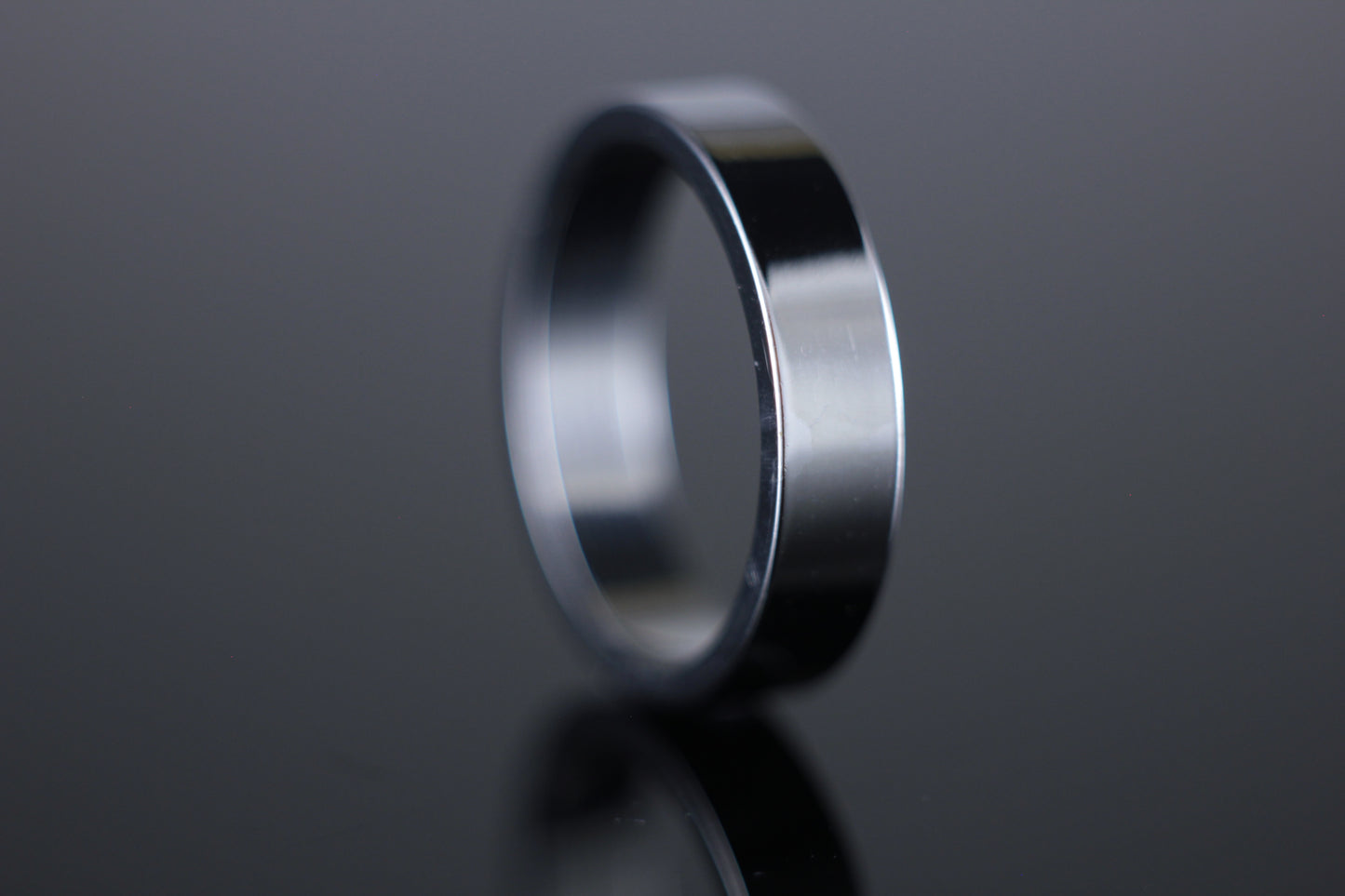 5mm Flat Wedding Band 18ct White Gold
