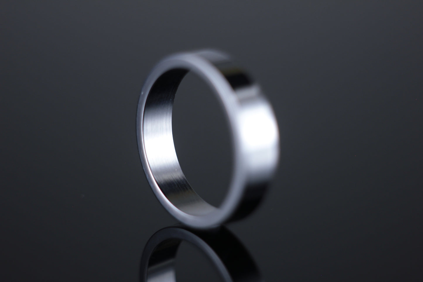 5mm Flat Wedding Band 18ct White Gold