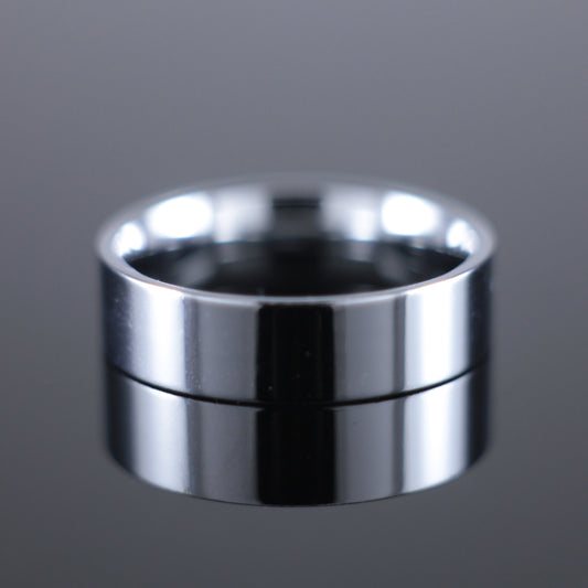6mm Wedding Band Flat Court Profile in 18ct White Gold