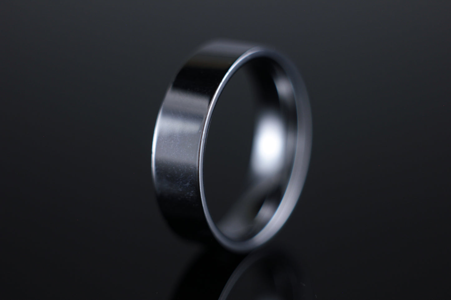 6mm Wedding Band Flat Court Profile in 18ct White Gold
