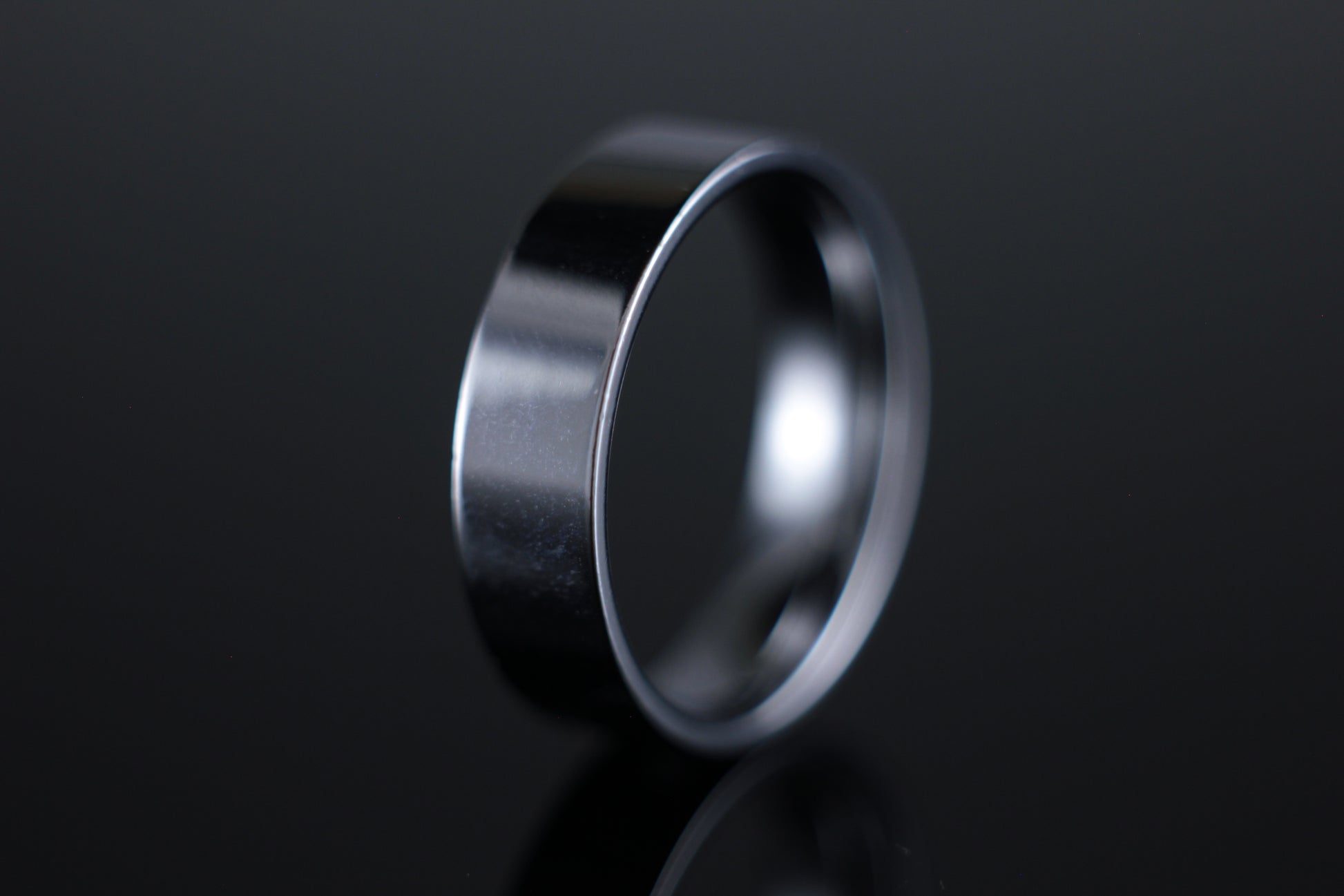 6mm Wedding Band Flat Court Profile in 18ct White Gold