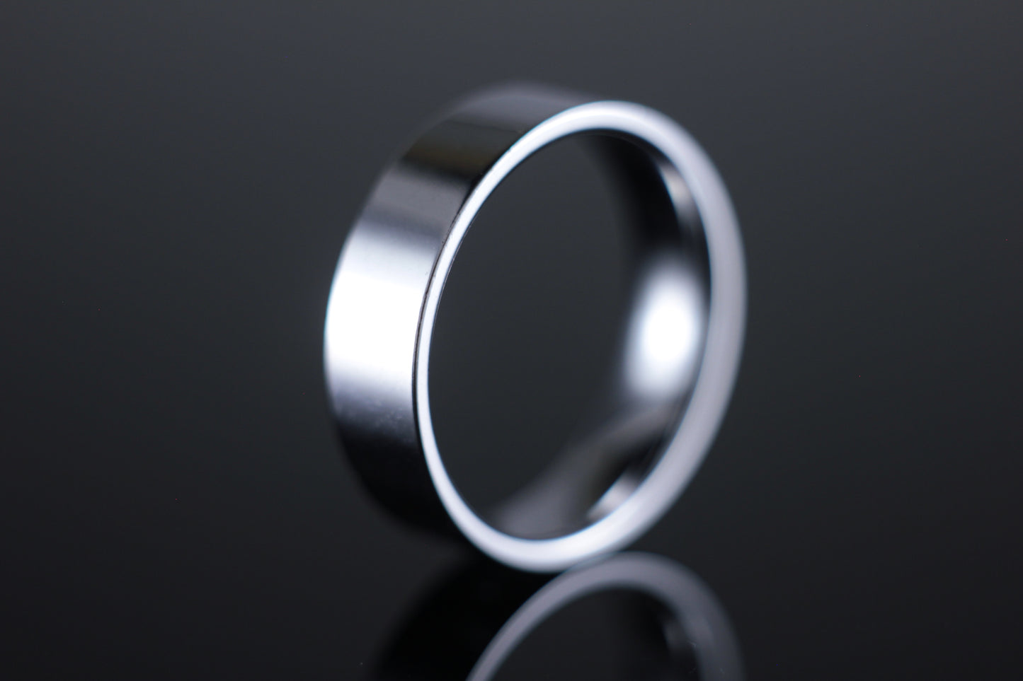 6mm Wedding Band Flat Court Profile in 18ct White Gold