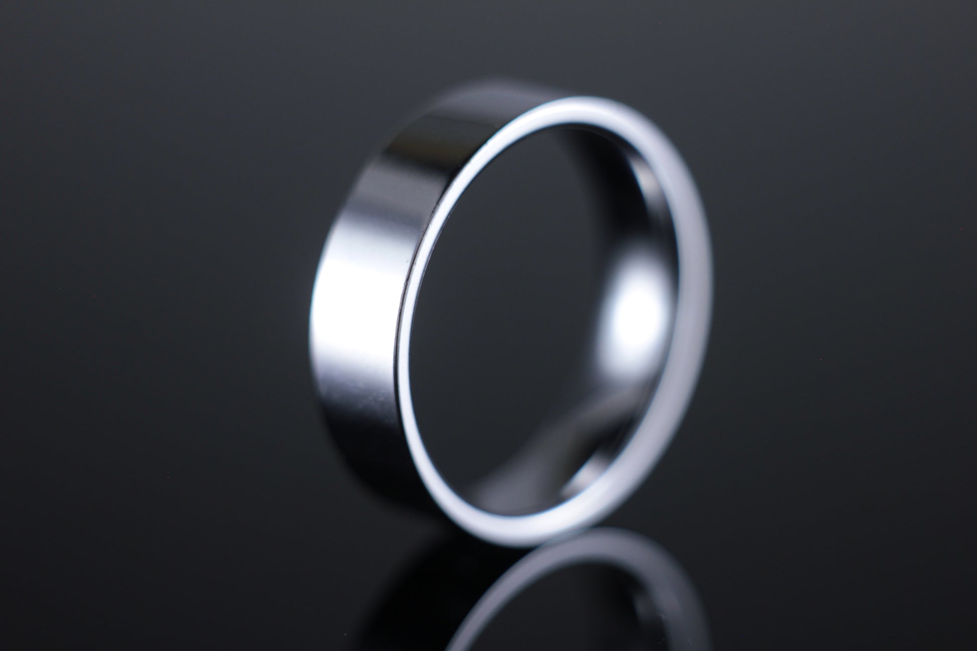 6mm Wedding Band Flat Court Profile in 18ct White Gold