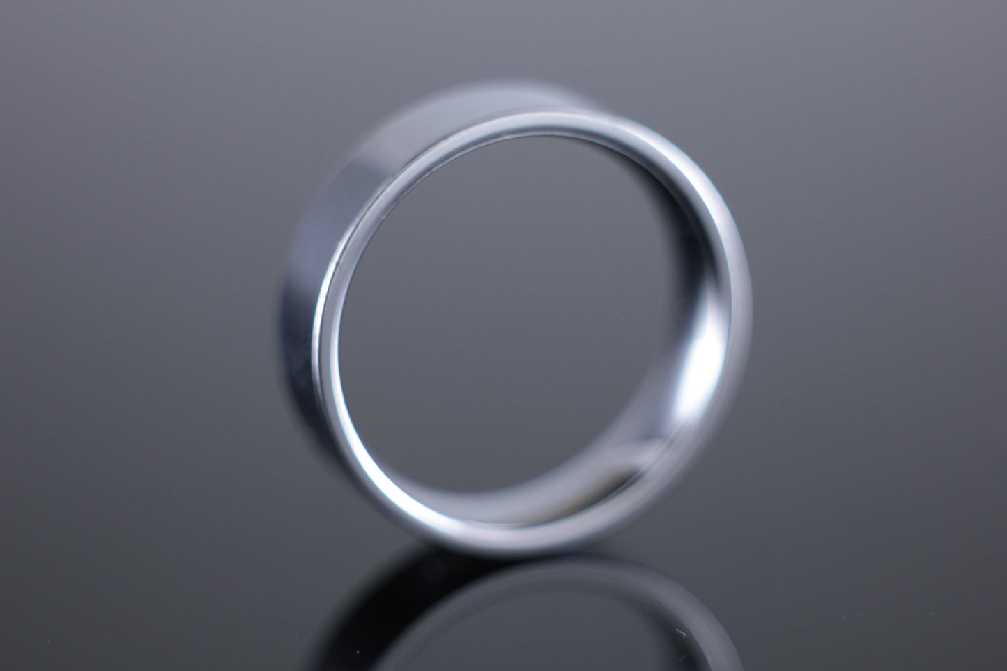 6mm Wedding Band Flat Court Profile in 18ct White Gold