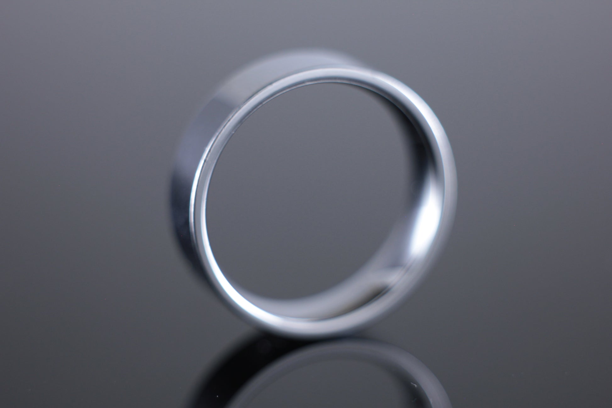 6mm Wedding Band Flat Court Profile in 18ct White Gold