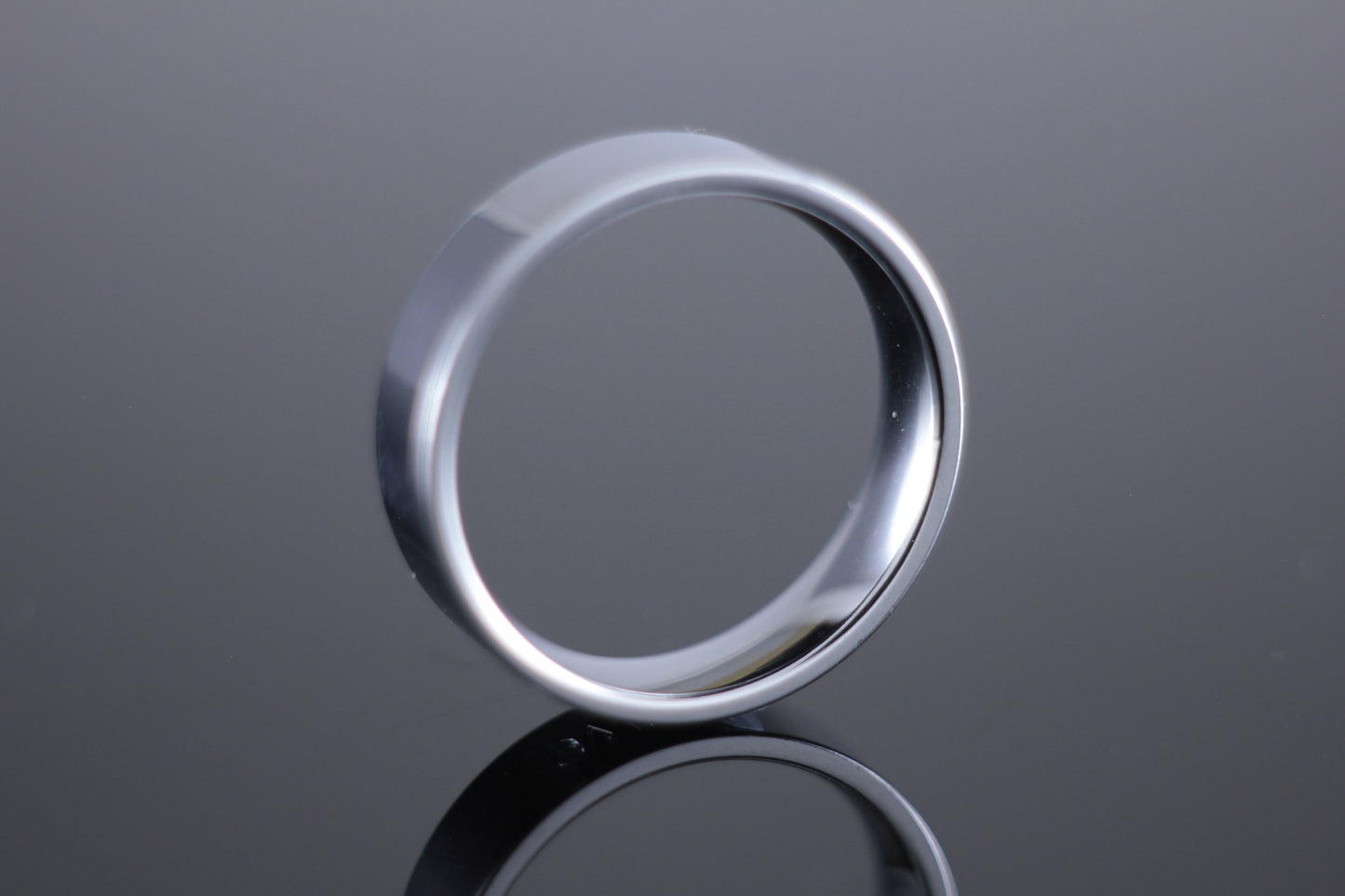 6mm Wedding Band Flat Court Profile in 18ct White Gold