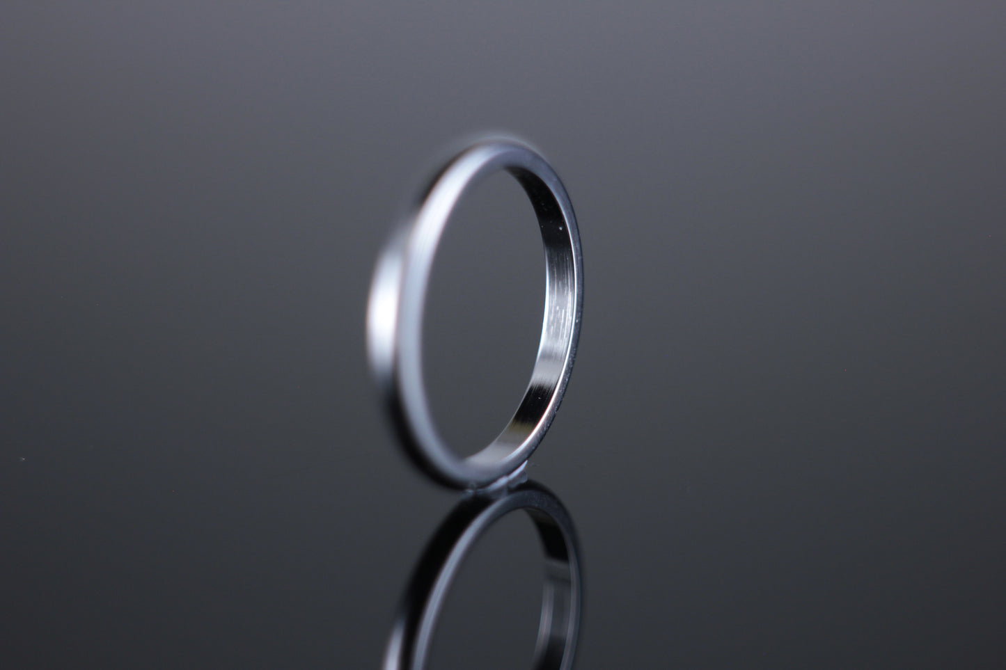 2mm 'D' Profile Wedding Band in 18ct White Gold