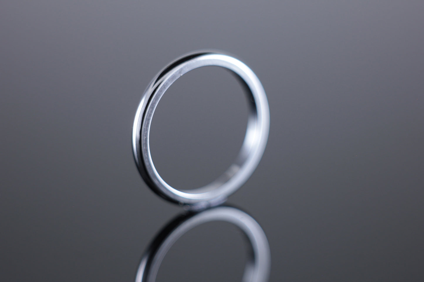 2mm 'D' Profile Wedding Band in 18ct White Gold