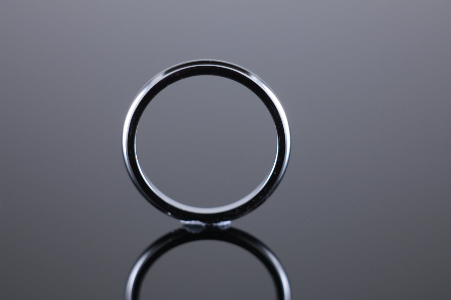 2mm 'D' Profile Wedding Band in 18ct White Gold
