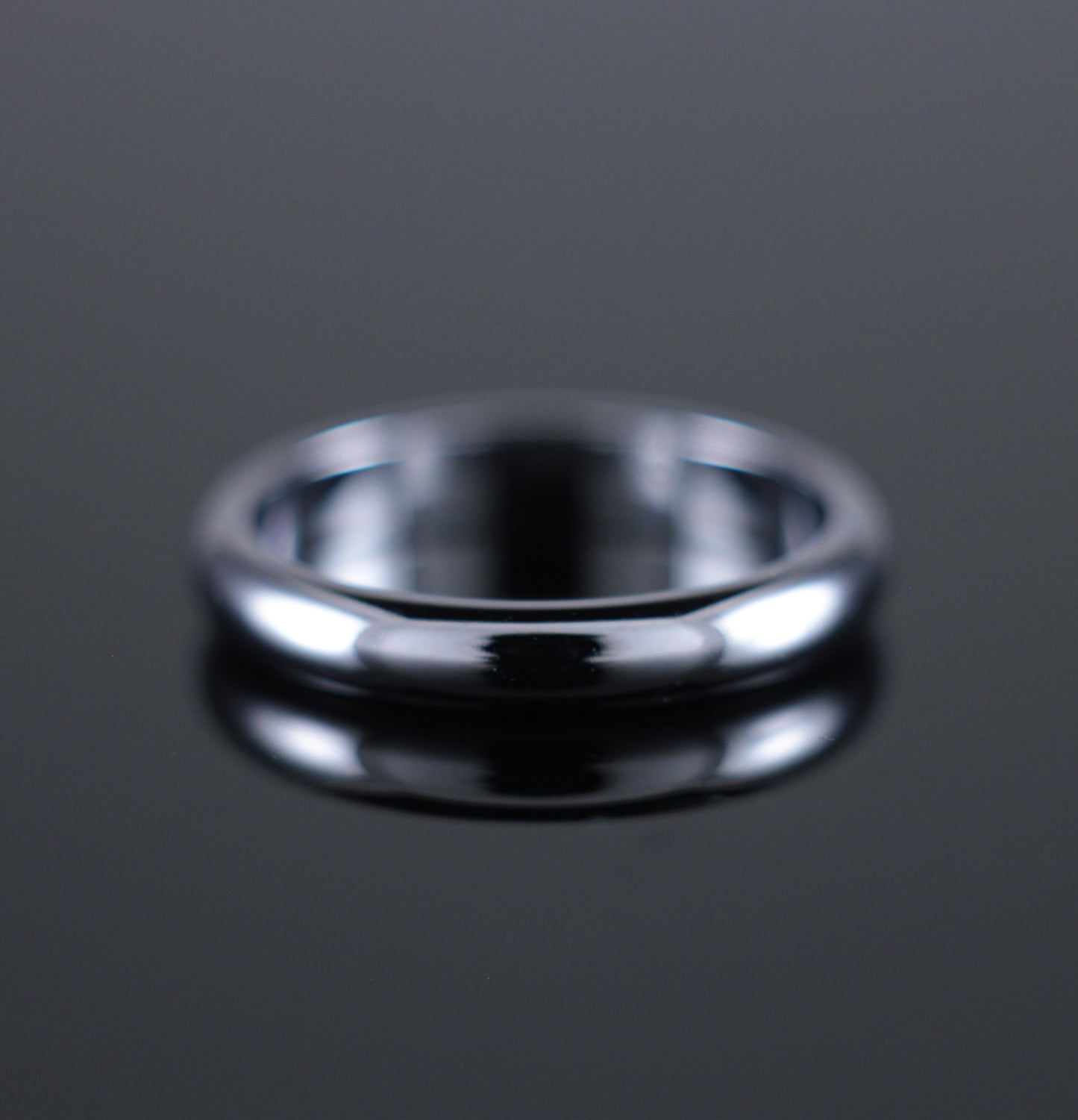 3mm 'D' Profile Wedding Band in 18ct White Gold