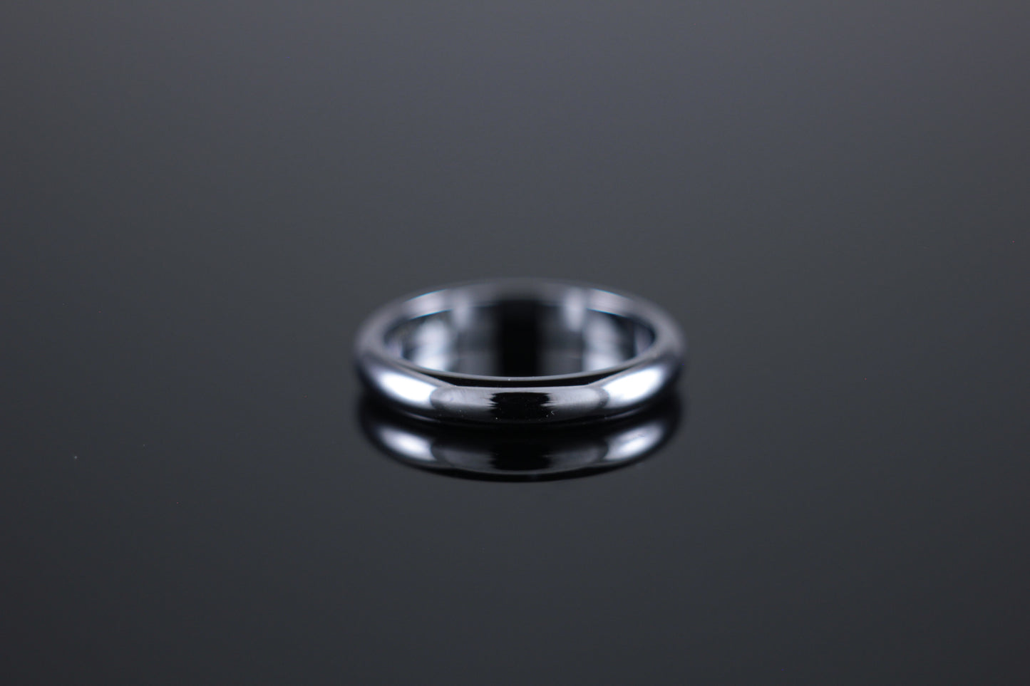 3mm 'D' Profile Wedding Band in 18ct White Gold