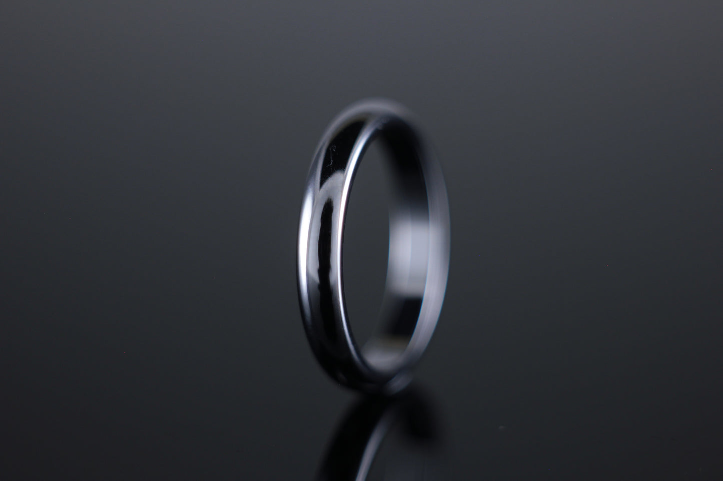 3mm 'D' Profile Wedding Band in 18ct White Gold