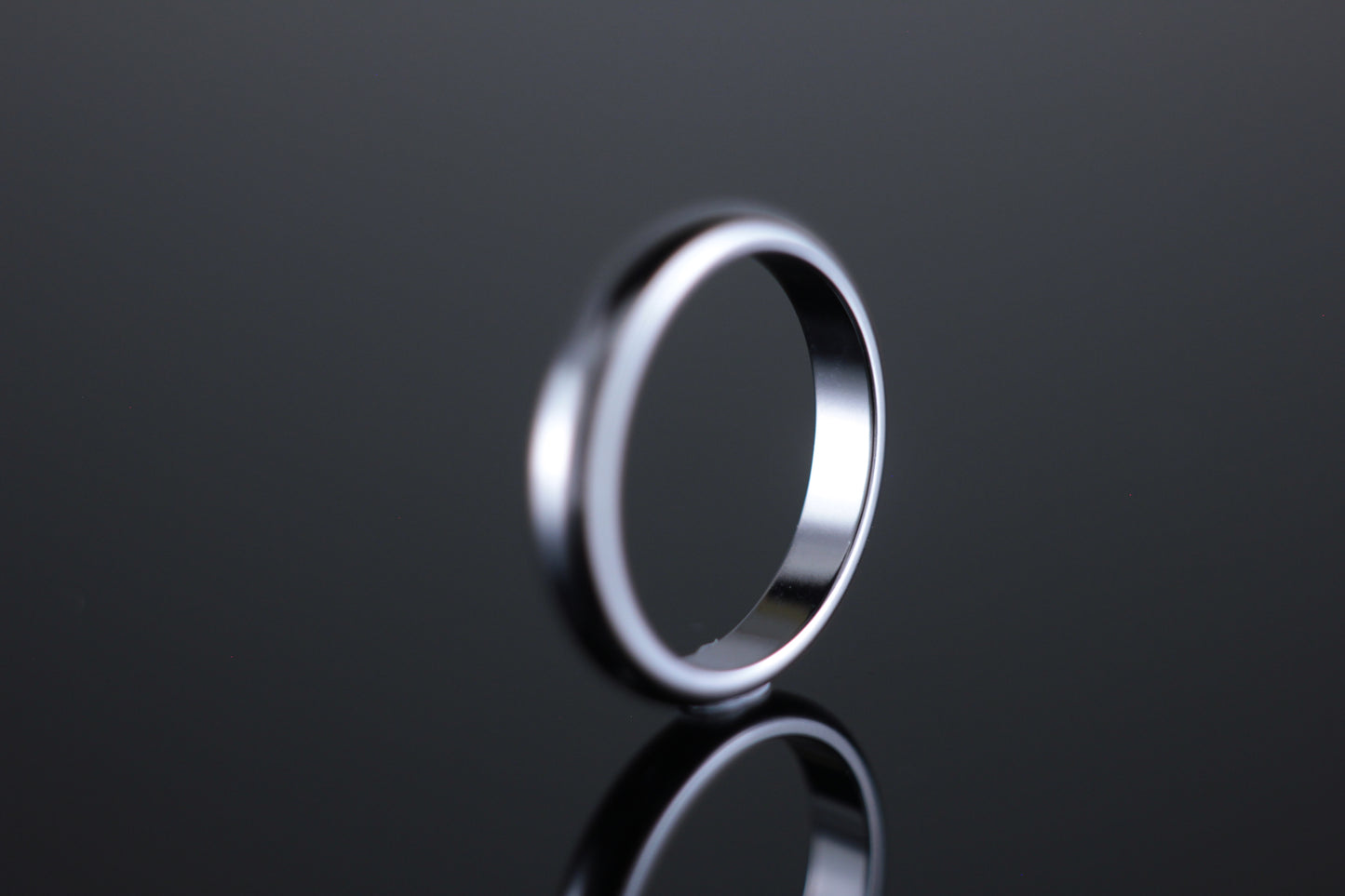 3mm 'D' Profile Wedding Band in 18ct White Gold