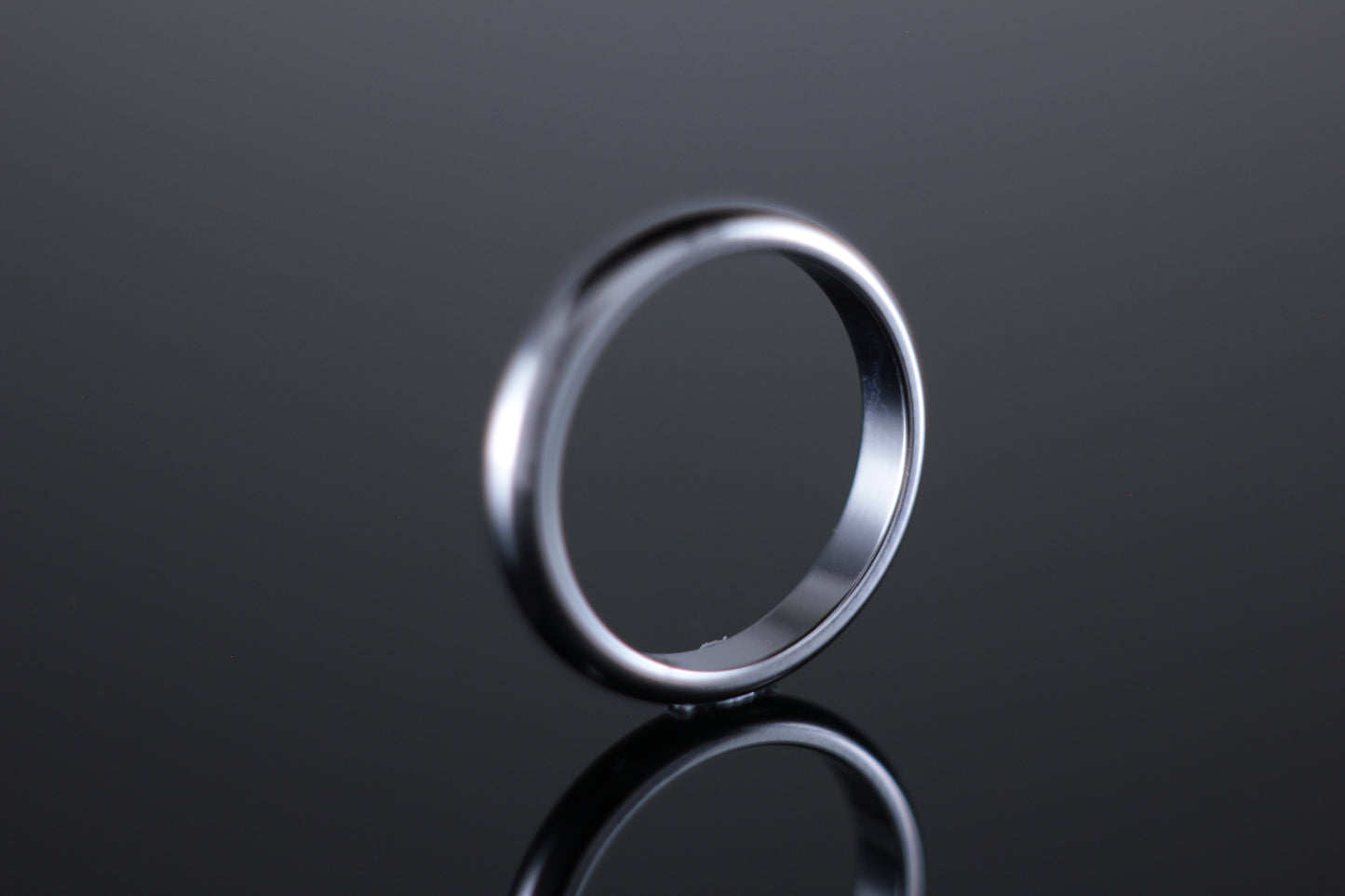 3mm 'D' Profile Wedding Band in 18ct White Gold