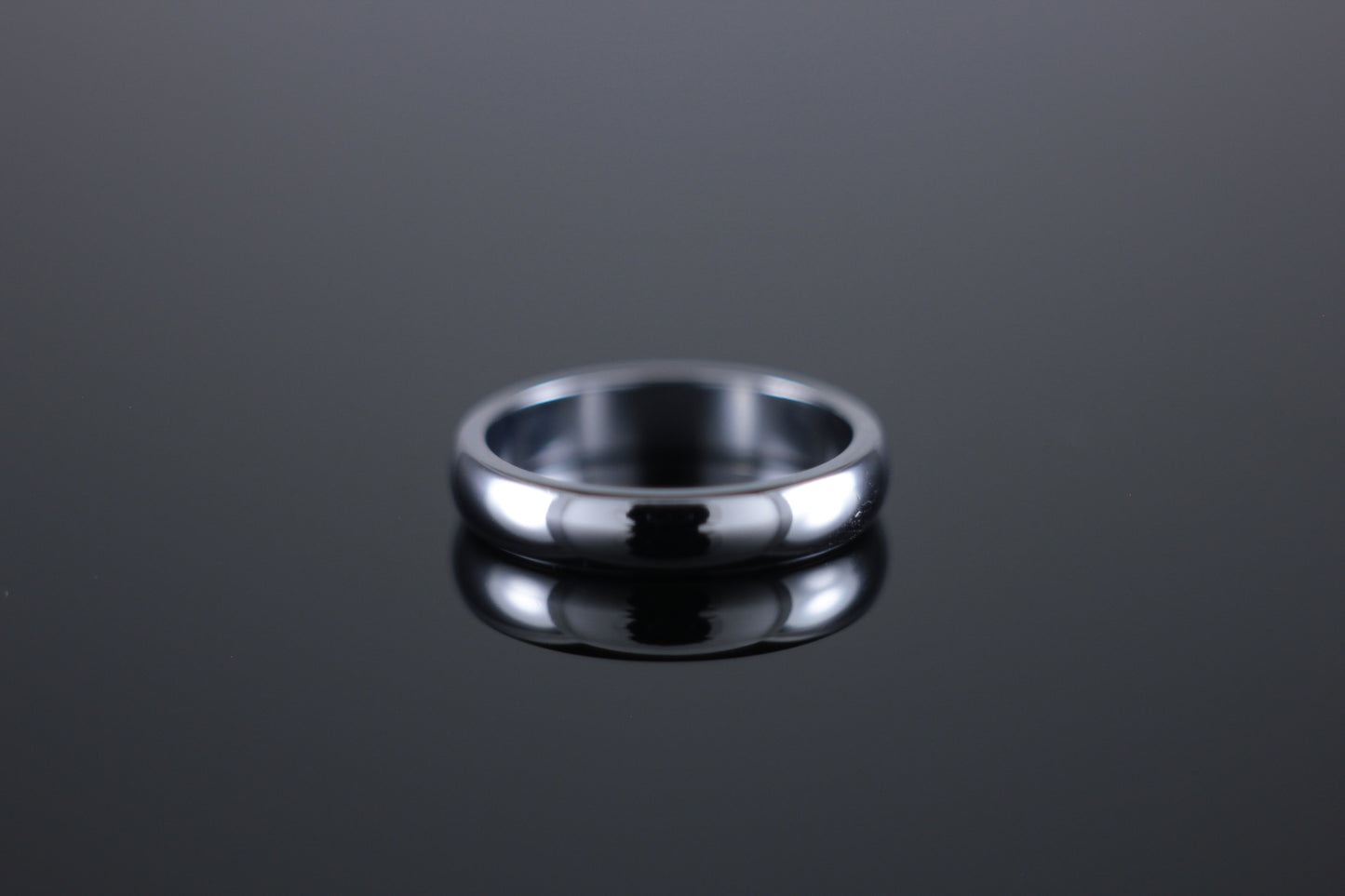 4mm 'D' Profile Band in 18ct White Gold