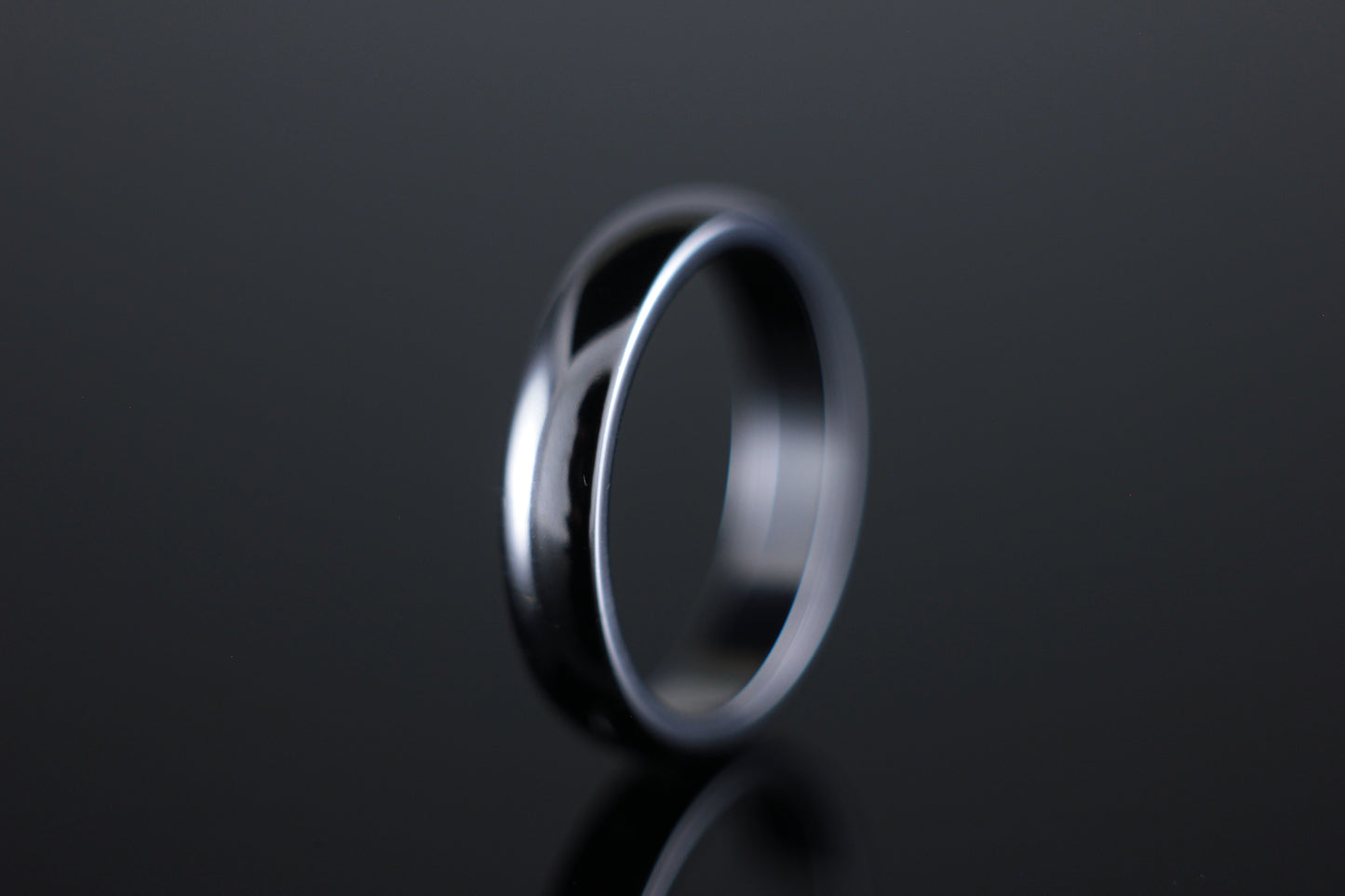 4mm 'D' Profile Band in 18ct White Gold