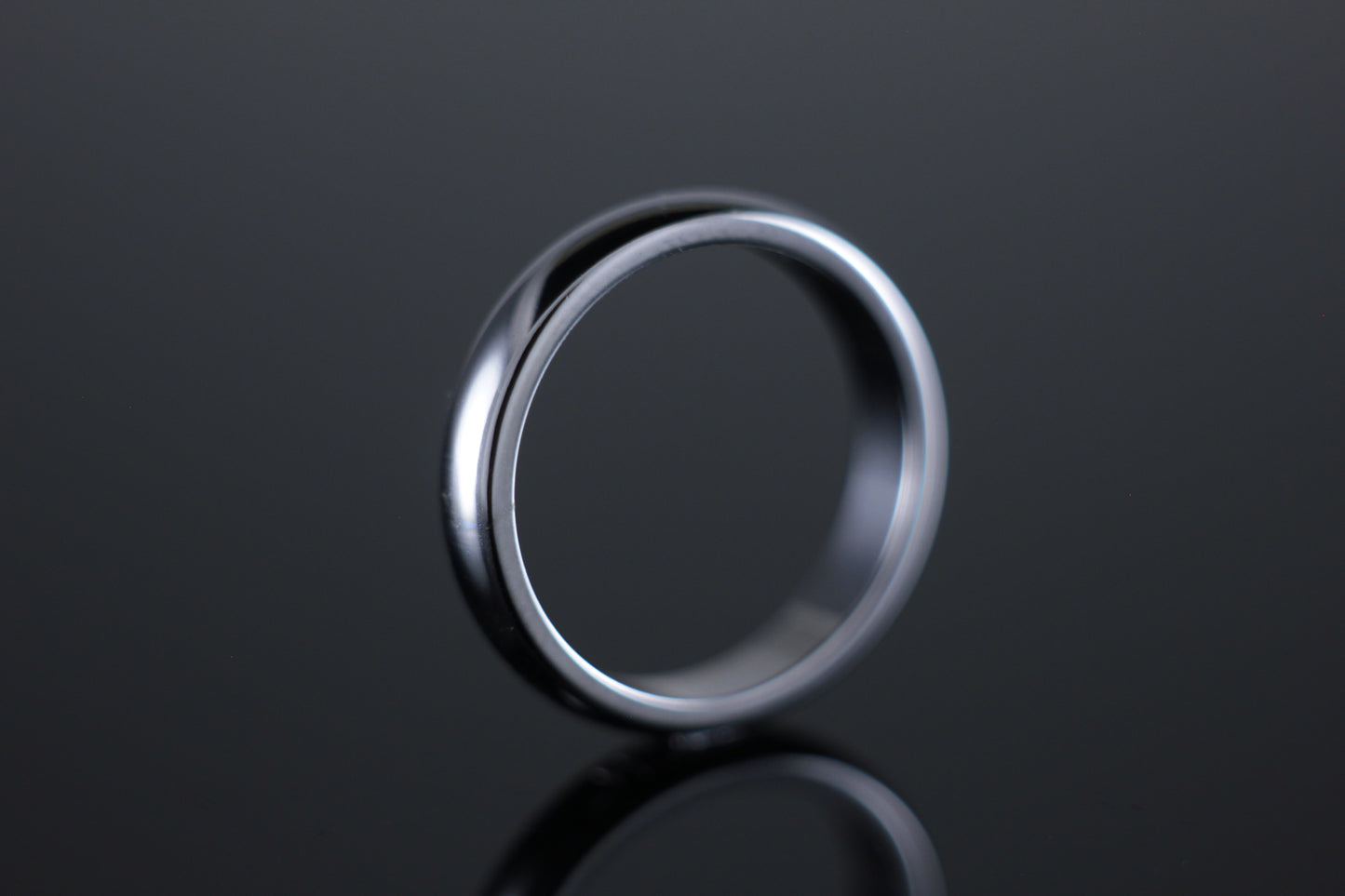 4mm 'D' Profile Band in 18ct White Gold