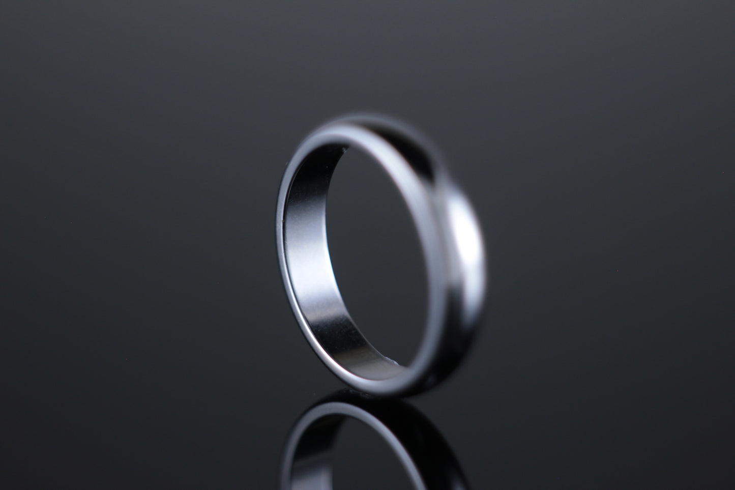 4mm 'D' Profile Band in 18ct White Gold