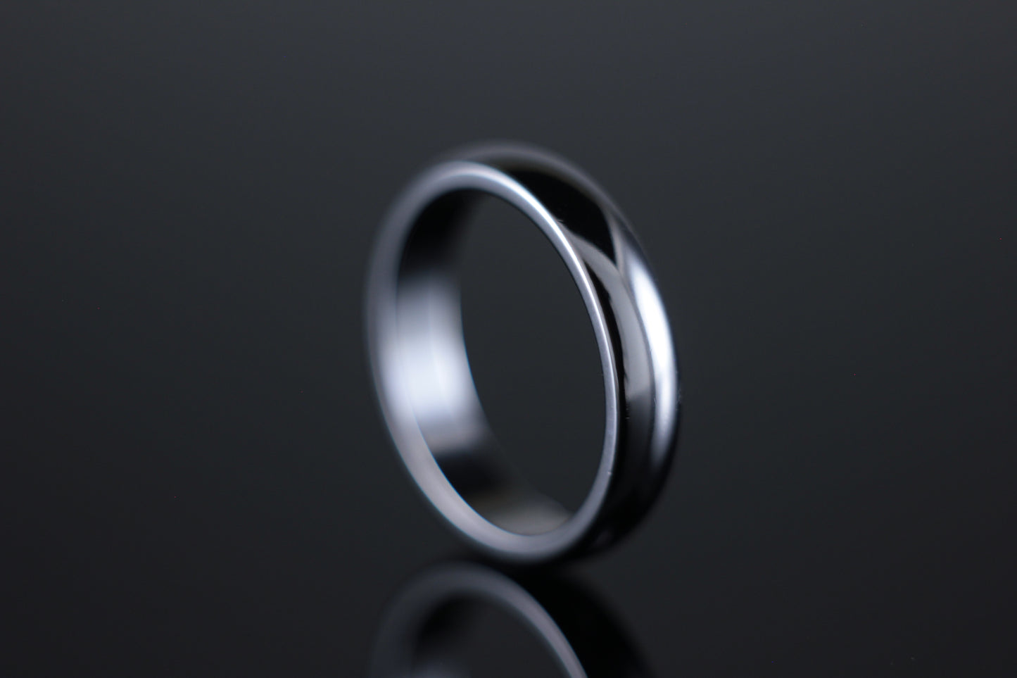 4mm 'D' Profile Band in 18ct White Gold