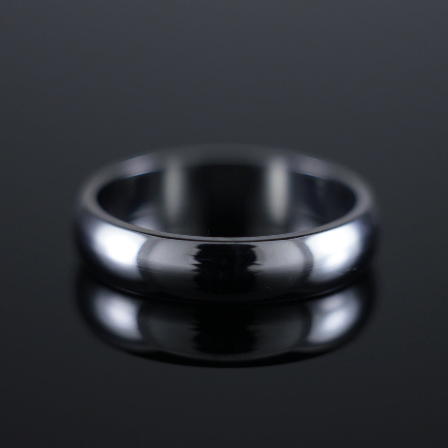 5mm 'D' Profile Wedding Band in 18ct White Gold
