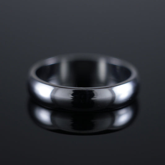5mm 'D' Profile Wedding Band in 18ct White Gold