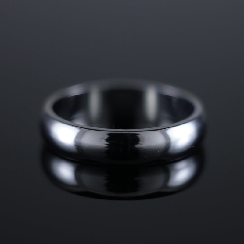 5mm 'D' Profile Wedding Band in 18ct White Gold