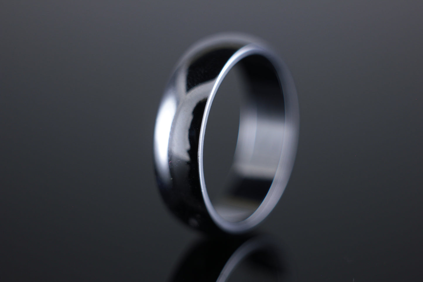 6mm 'D' Profile Wedding Band in 18ct White Gold