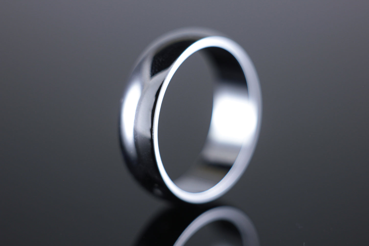 6mm 'D' Profile Wedding Band in 18ct White Gold