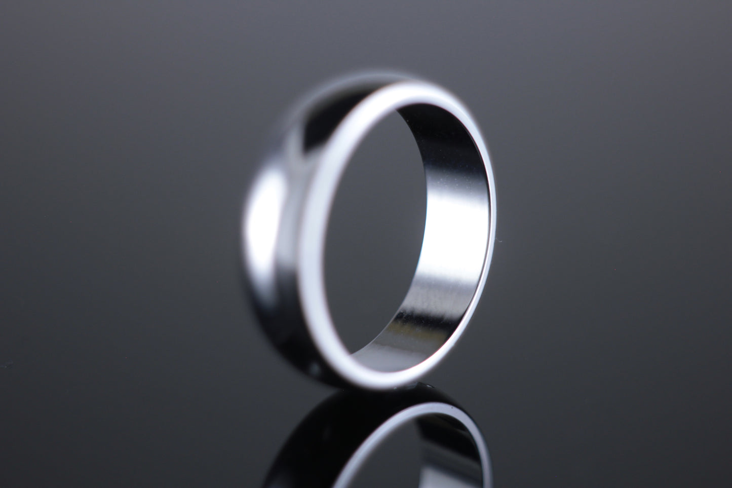 6mm 'D' Profile Wedding Band in 18ct White Gold