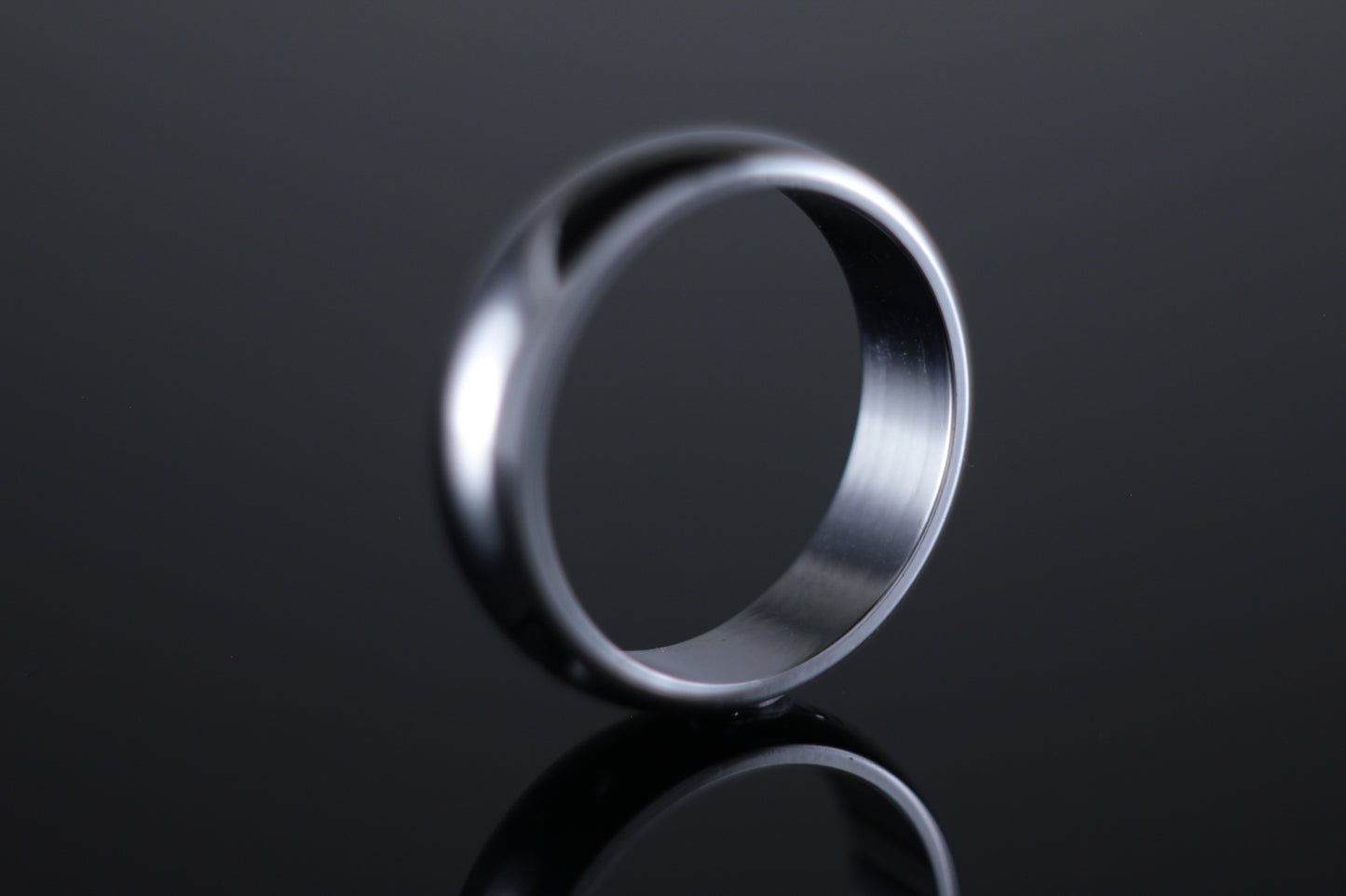 6mm 'D' Profile Wedding Band in 18ct White Gold
