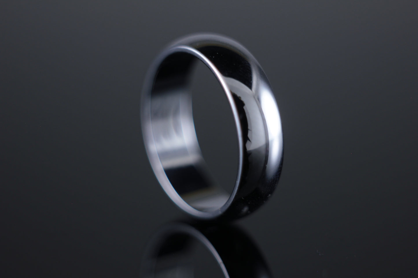 6mm 'D' Profile Wedding Band in 18ct White Gold