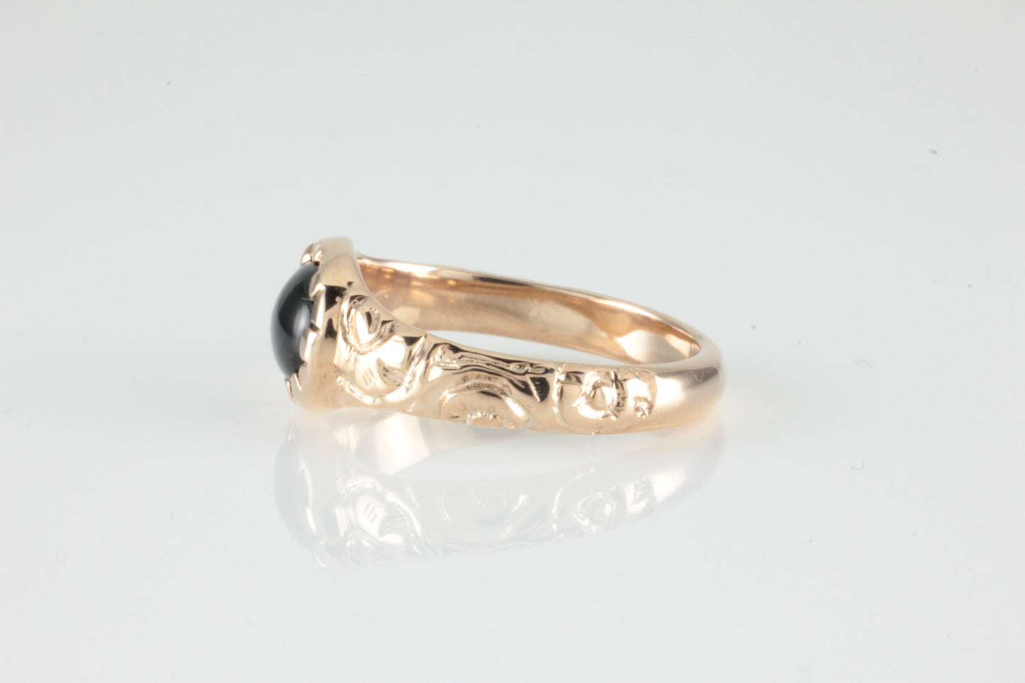 'Nida' Georgian style Oval Topaz Cabochon Ring