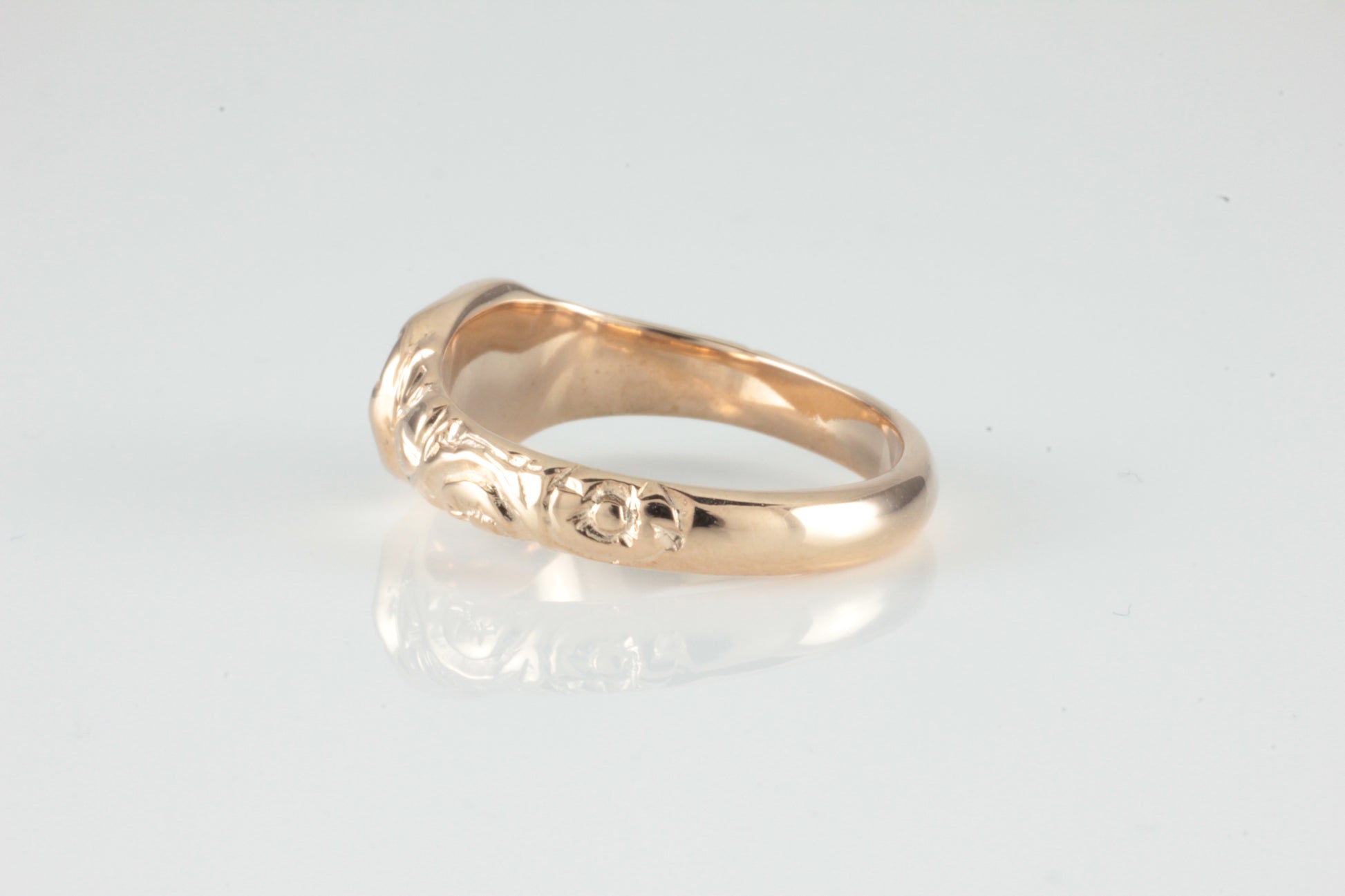 'Nida' Georgian style Oval Topaz Cabochon Ring