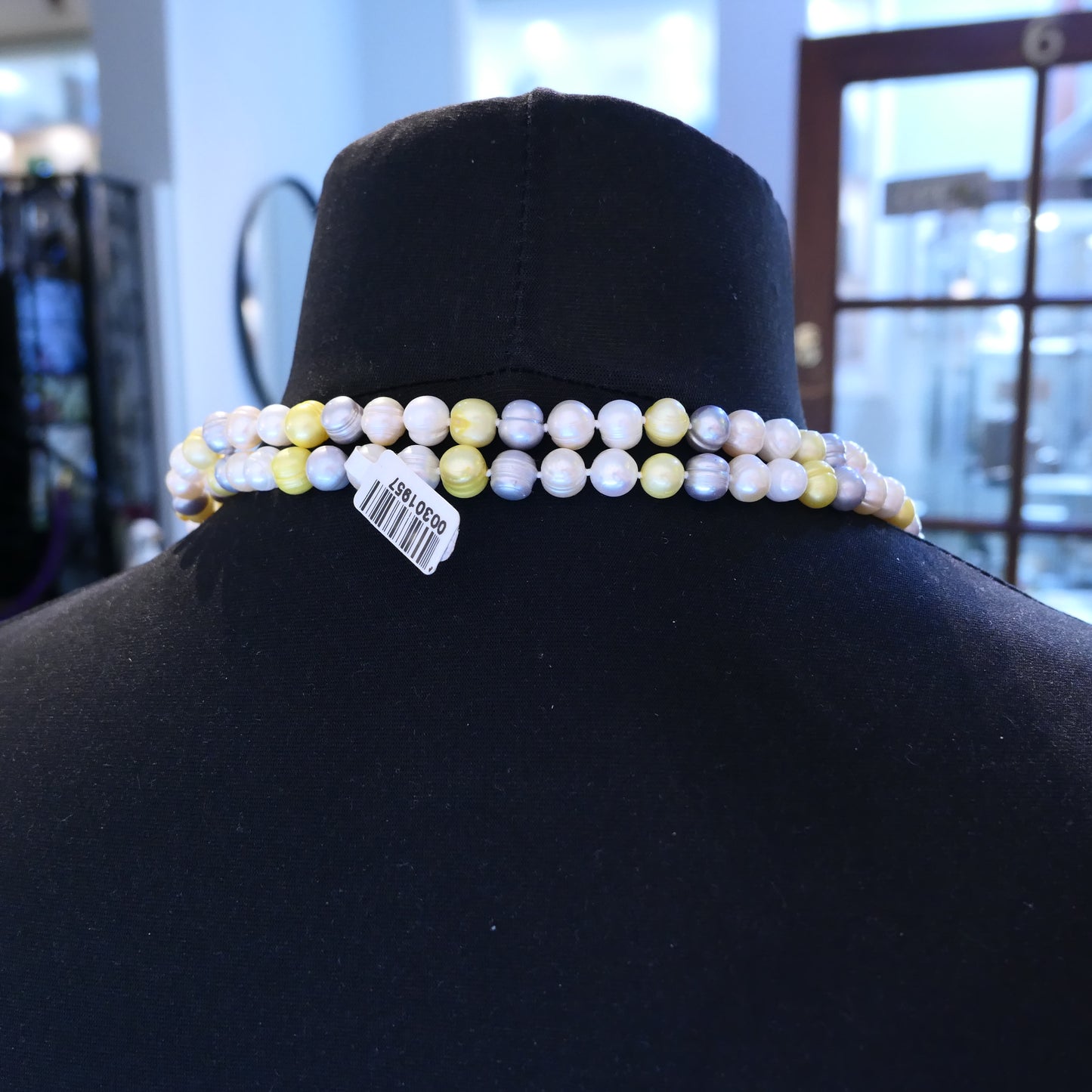 Opera Length Freshwater Pearl Necklace Endless 55" Grey, Yellow, Natural & Pink