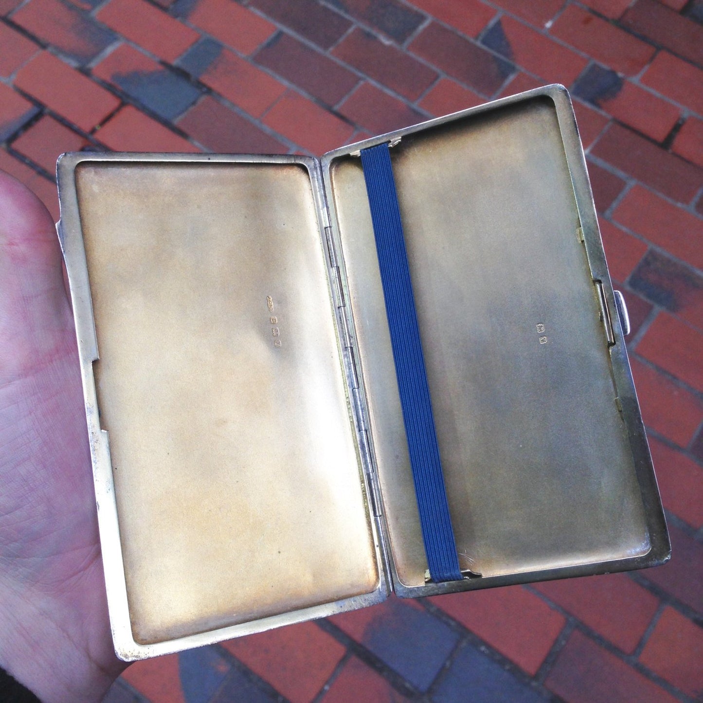1945 Cigarette Case / Tin / Box / Holder Antique Sterling Silver 925 Vintage