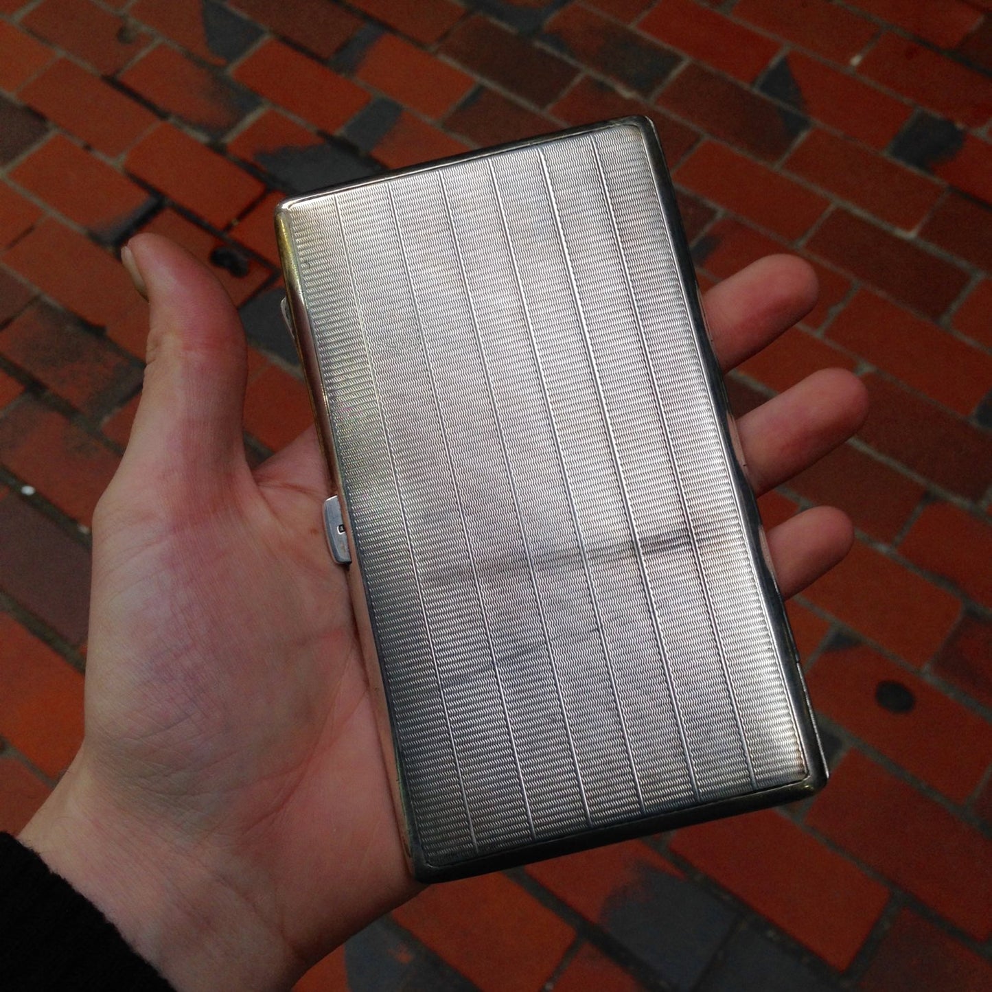 1945 Cigarette Case / Tin / Box / Holder Antique Sterling Silver 925 Vintage