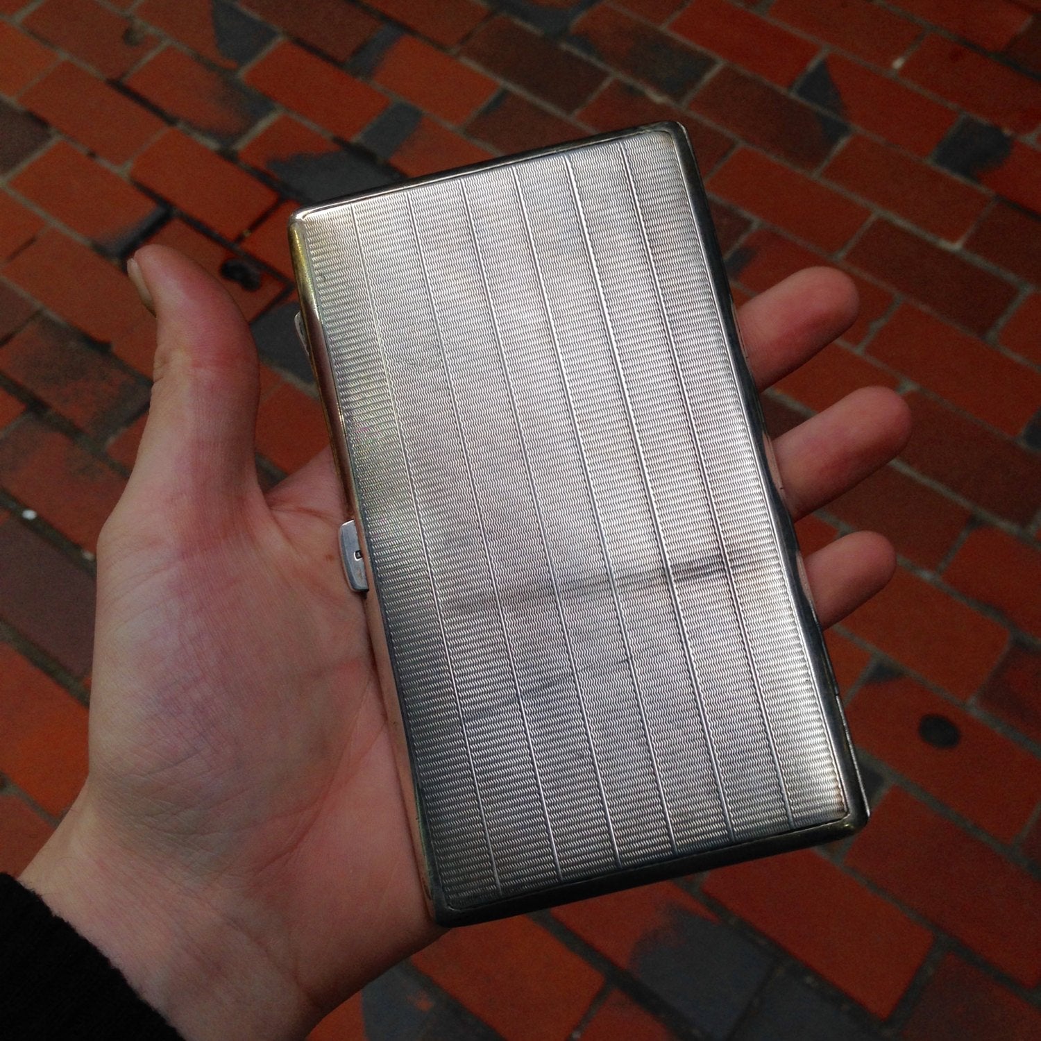 1945 Cigarette Case / Tin / Box / Holder Antique Sterling Silver 925 Vintage